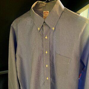 Brooks Brothers Non-Iron Polo Button Down Collar, Checked Shirt